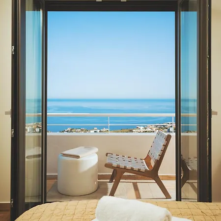 Minimalist Mediterranean Blue Key With Sea View & Infinity Heated Pool * Agia Pelagia (Crete)