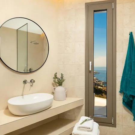 Minimalist Mediterranean Blue Key With Sea View & Infinity Heated Pool Villa Agia Pelagia (Kreta)